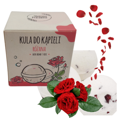 Kula do kąpieli Różana Płatki róży 100% Naturalne Słomiana Pracownia