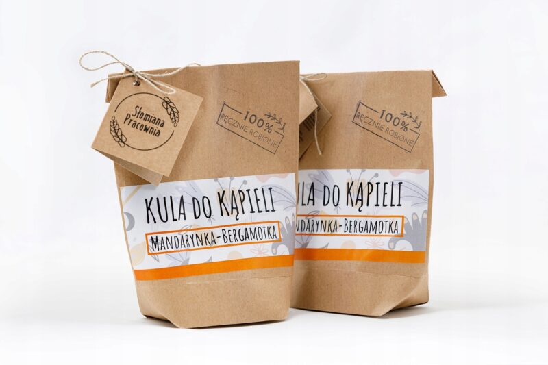 Kula do kąpieli Pomarańcz - Bergamotka 100% Naturalne Słomiana Pracownia - obrazek 6