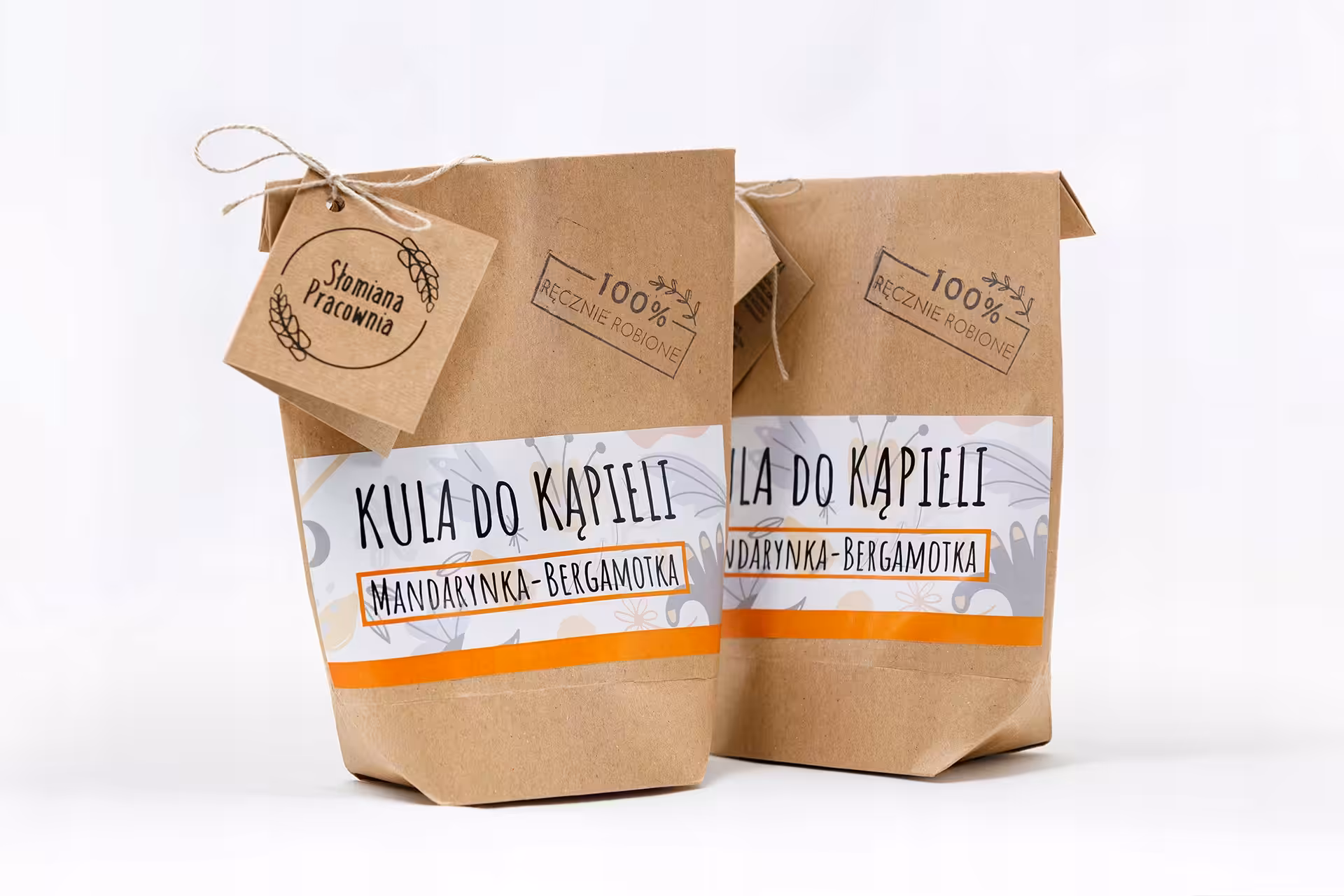 Kula do kąpieli Pomarańcz - Bergamotka 100% Naturalne Słomiana Pracownia - obrazek 6