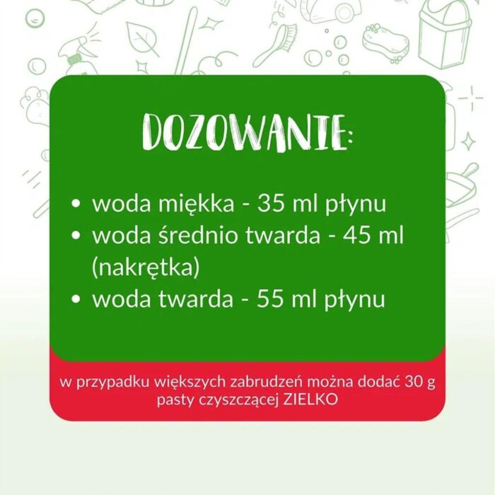 Delikatny płyn do prania Jasnych Tkanin Zielko 1 l Kiwi - Ekologiczny - obrazek 6