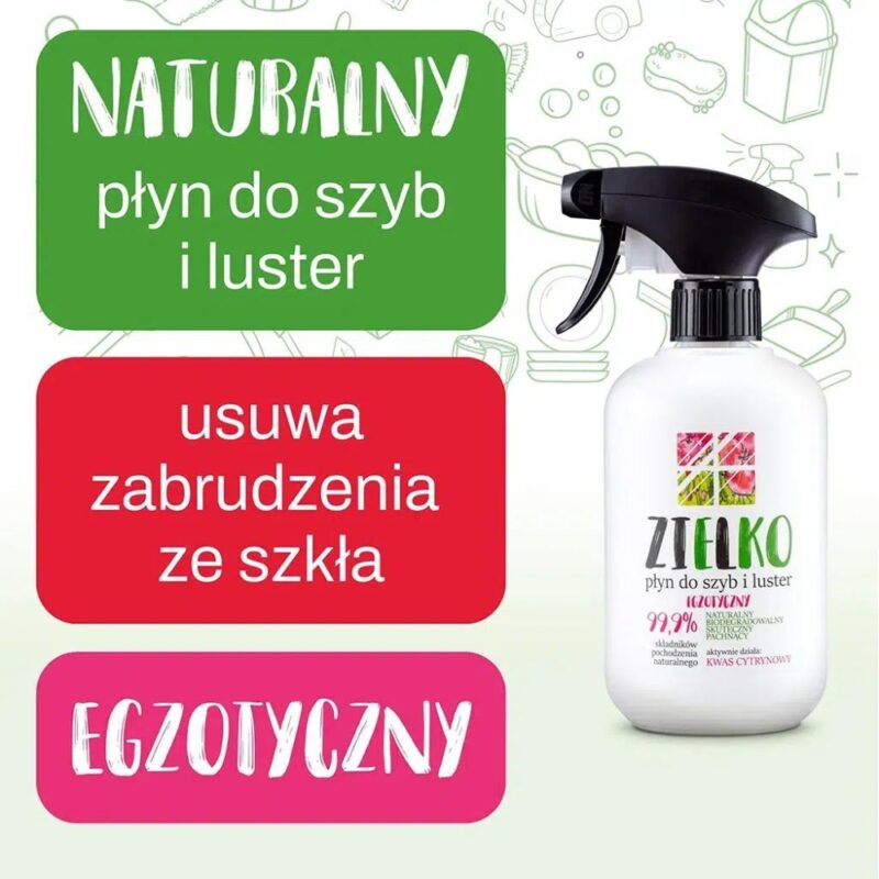 ZIELKO Płyn do szyb i luster egzotyczny NATURALNY - Biodegradowalny - obrazek 5