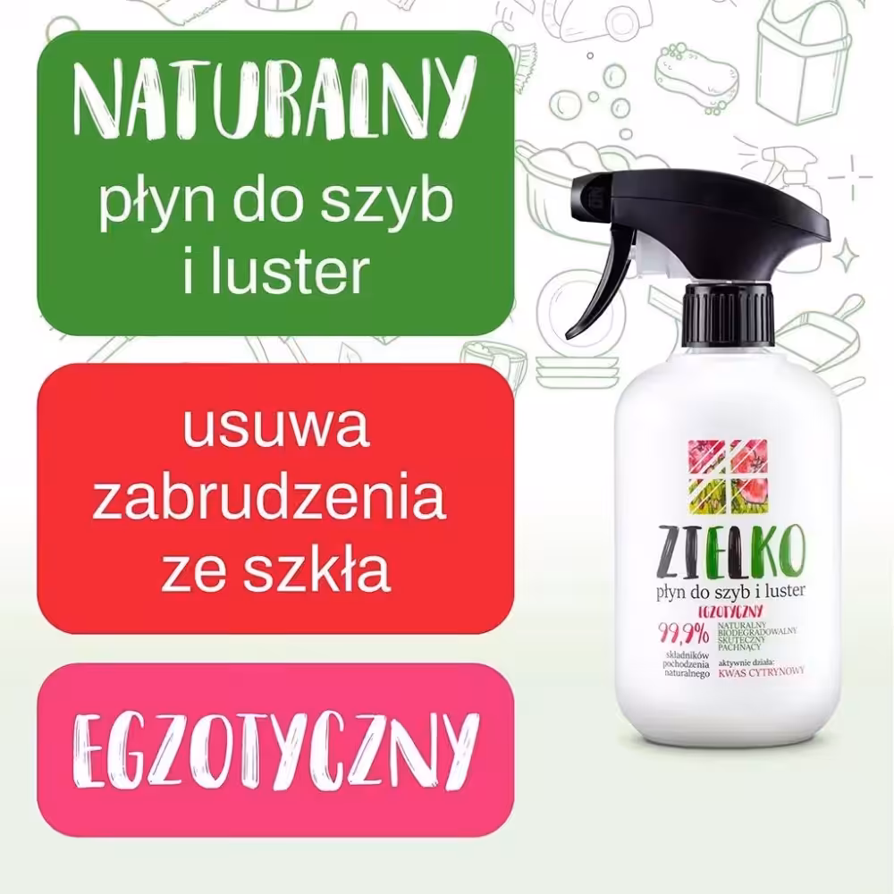 ZIELKO Płyn do szyb i luster egzotyczny NATURALNY - Biodegradowalny - obrazek 5