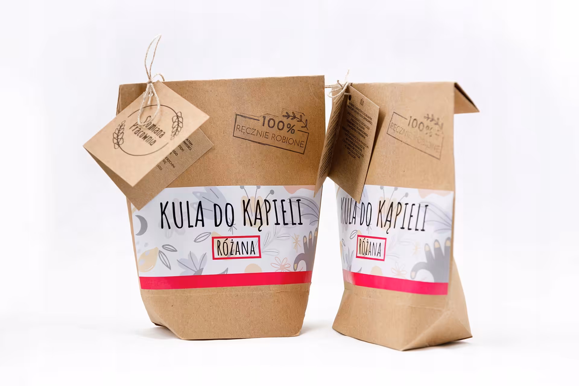 Kula do kąpieli Różana Płatki róży 100% Naturalne Słomiana Pracownia - obrazek 3