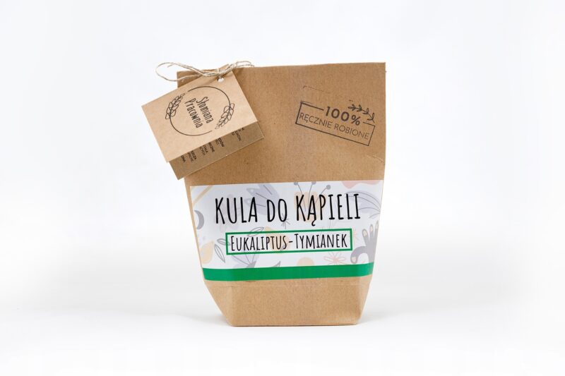 Kula do kąpieli Eukaliptus Tymianek 100% Naturalne Słomiana Pracownia - obrazek 6