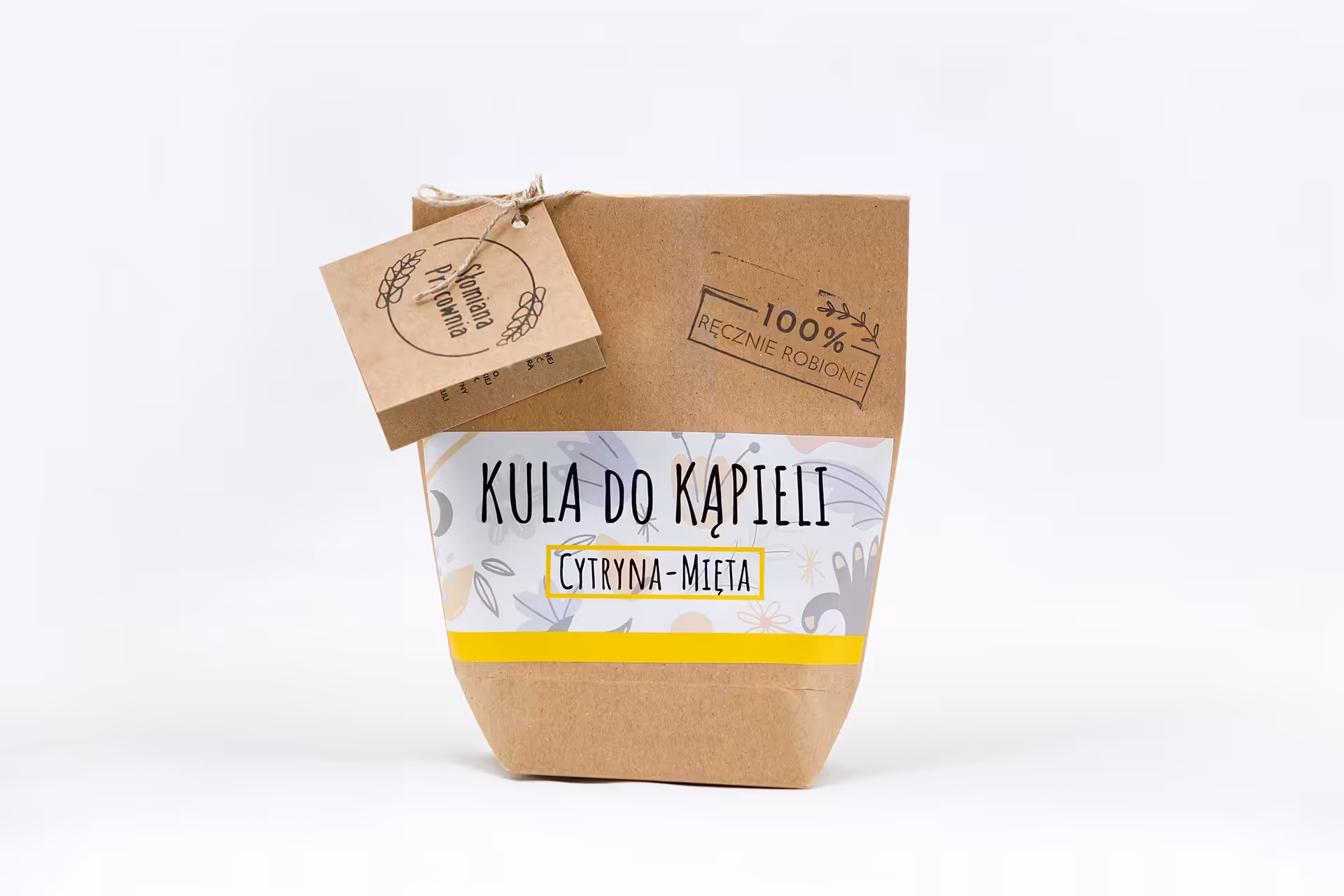 Kula do kąpieli Cytryna i Mięta 100% Naturalne Słomiana Pracownia - obrazek 3