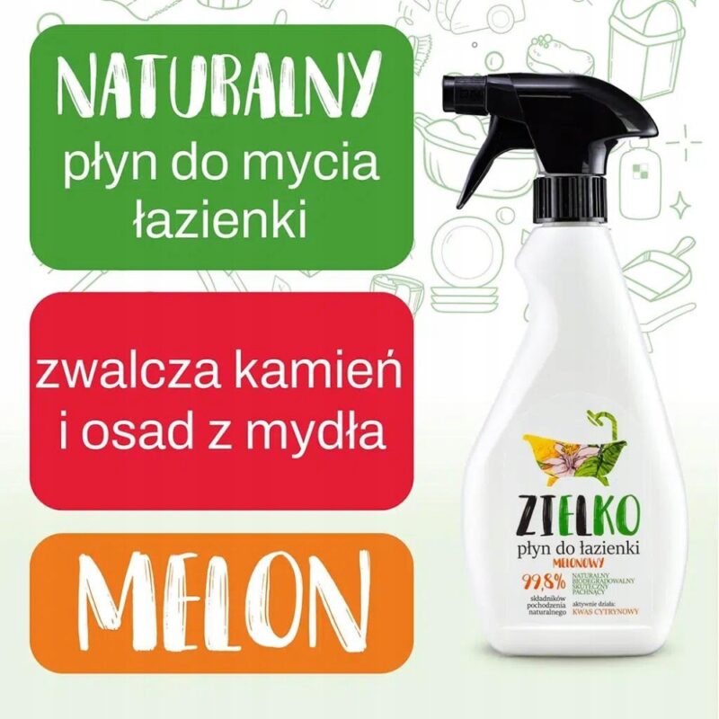 ZIELKO Naturalny Płyn do łazienki 500ml Skuteczny pachnący - Melonowo - obrazek 5