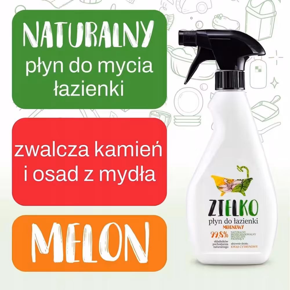 ZIELKO Naturalny Płyn do łazienki 500ml Skuteczny pachnący - Melonowo - obrazek 5