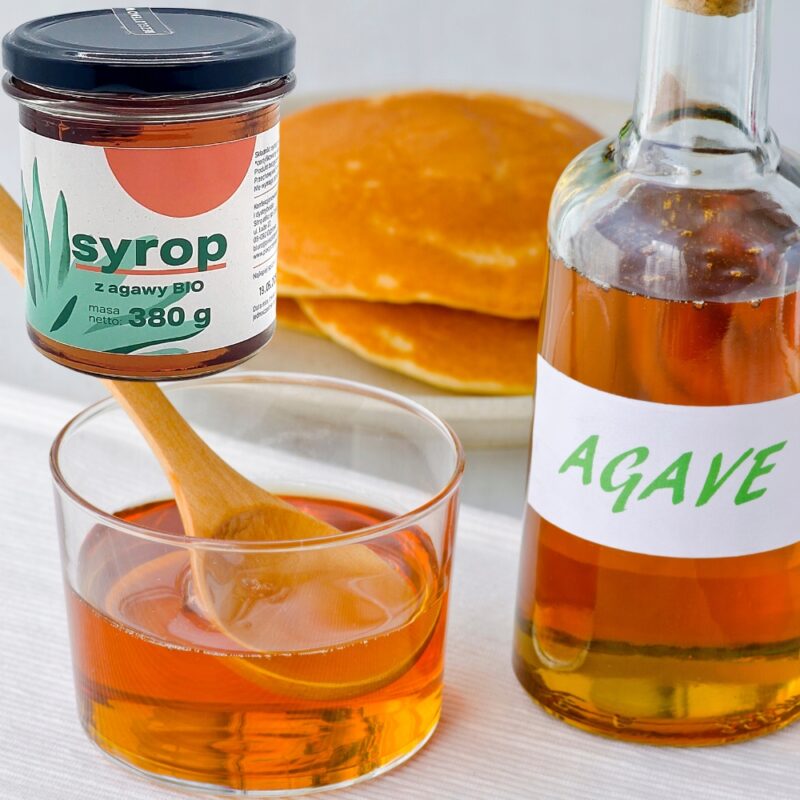 Syrop z agawy BIO Pięć Przemian 380g 100% Naturalny do deserów i naleśników - obrazek 3