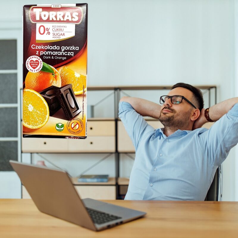 Czekolada Torras gorzka z pomarańczą 75 g Bez dodatku cukru - obrazek 3