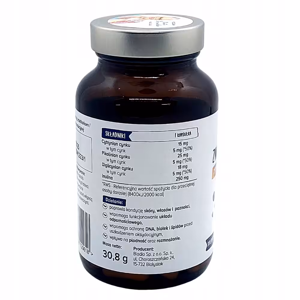 Biowen Zinc 3X Immunity Cynk Complex+ 100 kapsułek Vege Czysty Skład 3 Formy cynku - obrazek 6