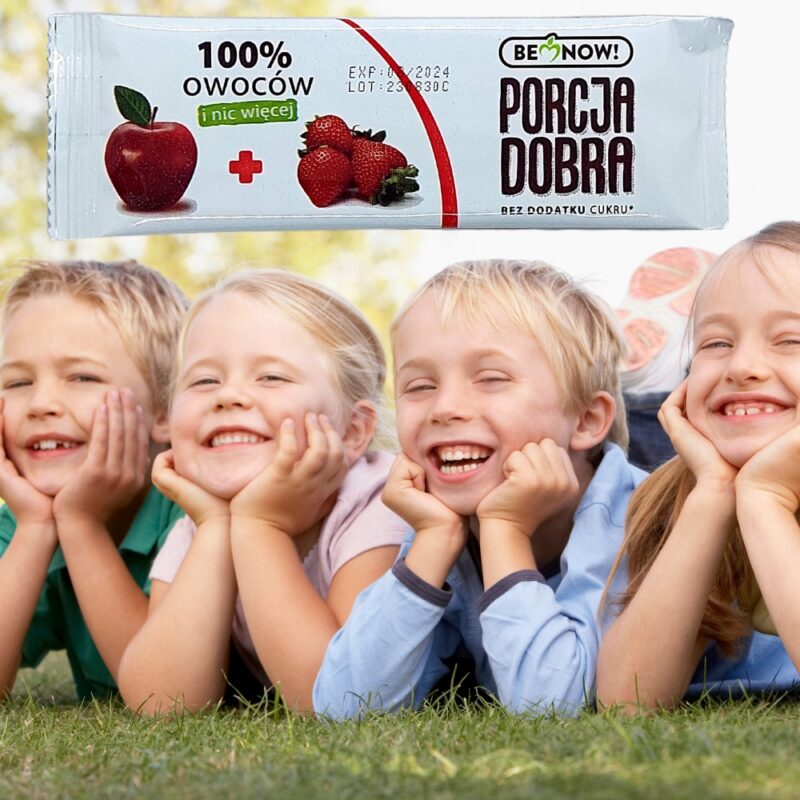 Baton jabłkowo-truskawkowy Porcja Dobra 16 g Zdrowa przekąska - obrazek 3