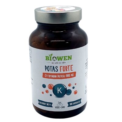Potas Forte - cytrynian potasu 1100 mg Biowen 100 Wegańskich kaps