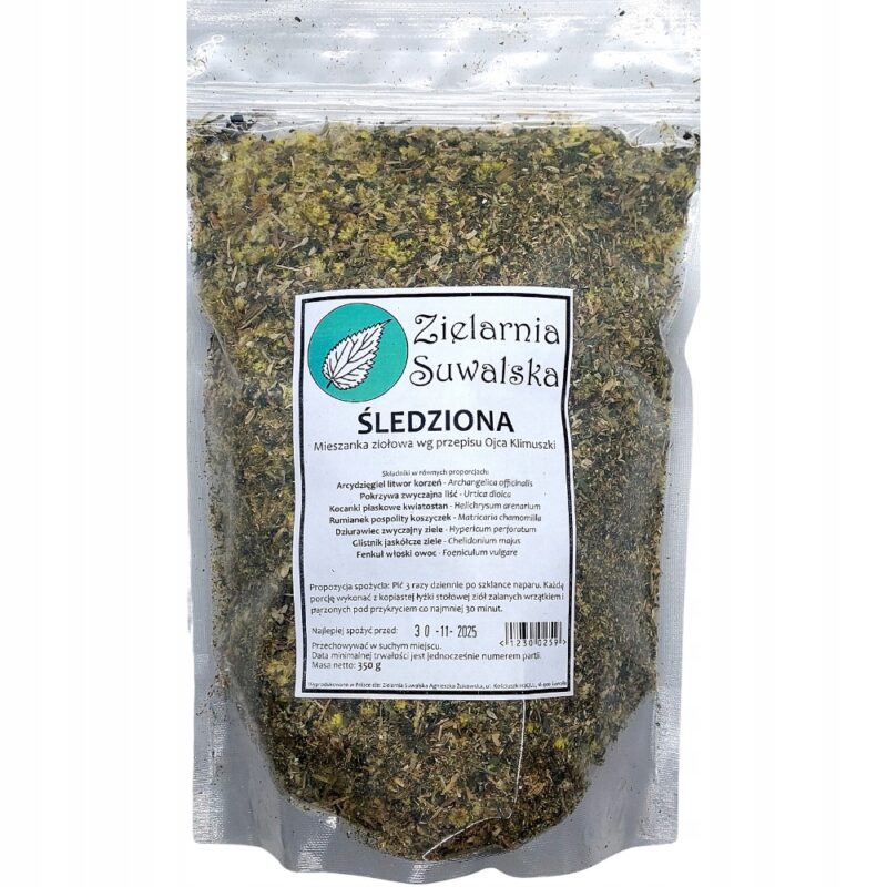 Zielarnia Suwalska Mieszanka Ziołowa śledziona wg O. Klimuszki 350g
