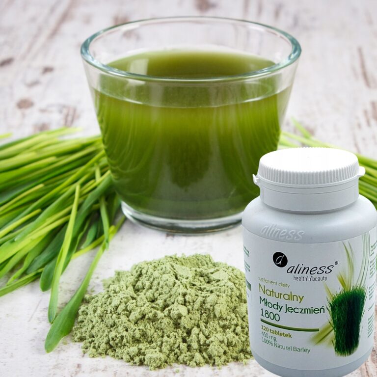 Aliness Naturalny Młody jęczmień 1800 120 tabletek Oczyszczanie Superfoods - obrazek 4