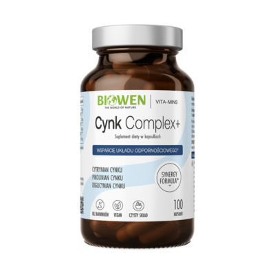 Biowen Zinc 3X Immunity, cynk 15 mg w trzech formach | kapsułki, 100 szt.