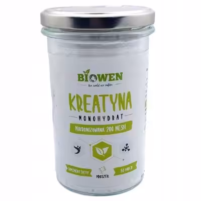 Kreatyna Monohydrat Mikronizowana 200 MENH Biowen 250 g Siła i wydolność