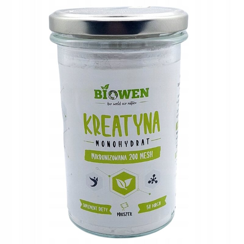 Kreatyna Monohydrat Mikronizowana 200 MENH Biowen 250 g Siła i wydolność