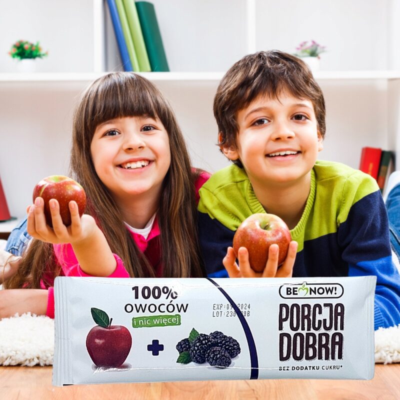 Baton jabłkowo-jeżynowy Porcja Dobra 16g Zdrowa przekąska naturalna słodycz - obrazek 2