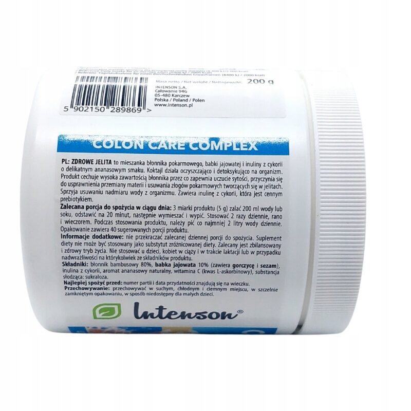 Intenston Colon care complex 200g Zdrowe jelita - Smak ananasowy - obrazek 4