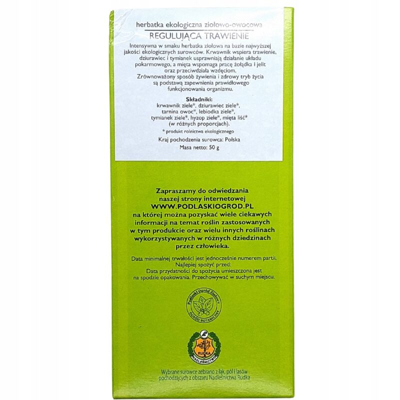 Dary Natury Herbata regulująca trawienie 50g Ekologiczna - obrazek 6