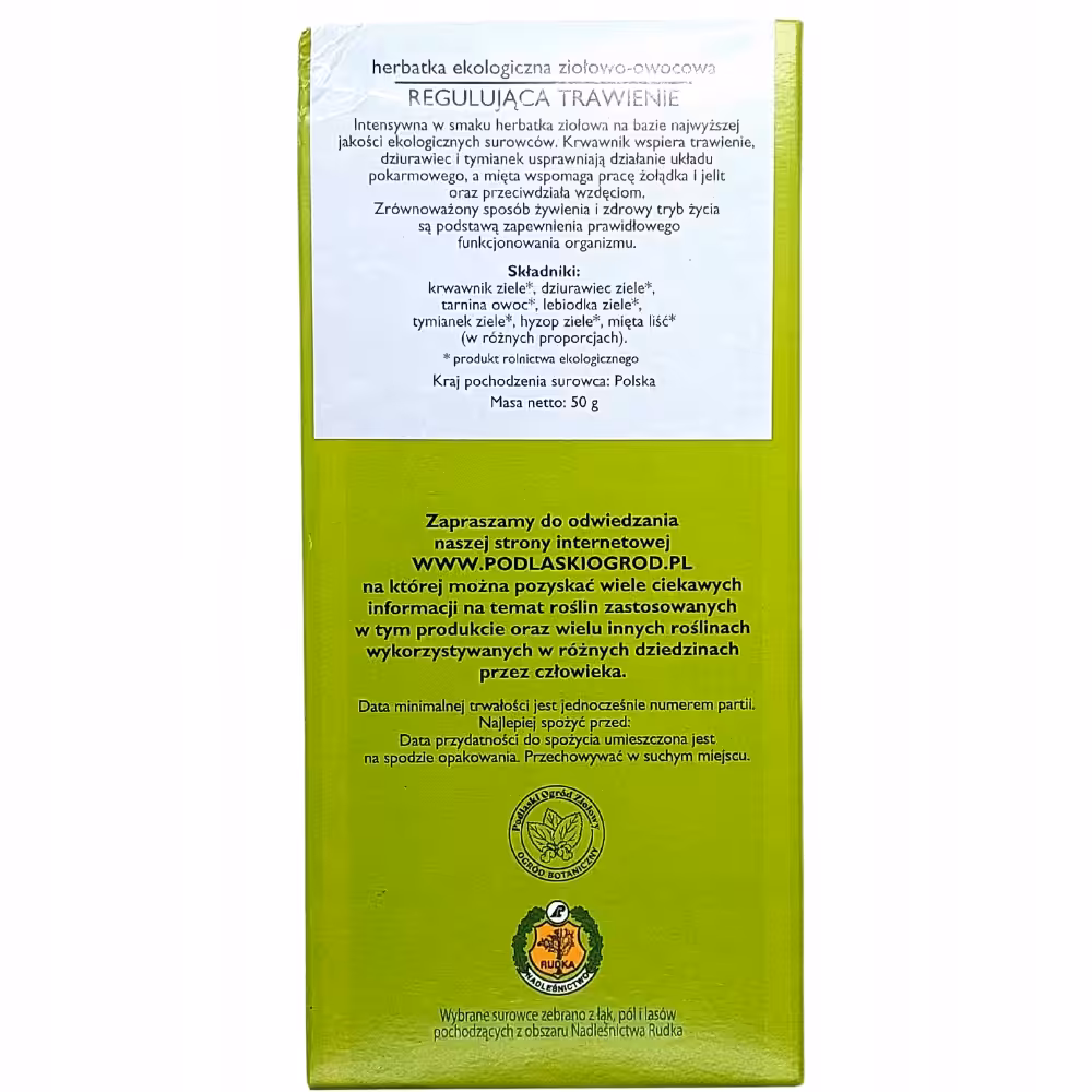 Dary Natury Herbata regulująca trawienie 50g Ekologiczna - obrazek 6