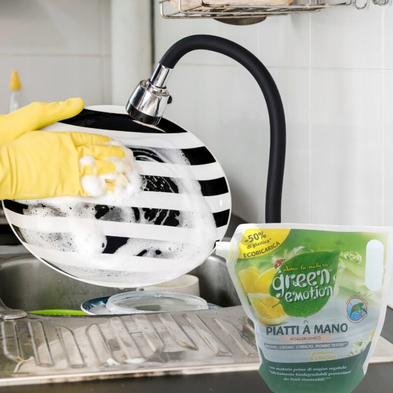 Płyn do mycia naczyń Green Emotion cytrynowy 1L Hipoalergiczny - obrazek 4