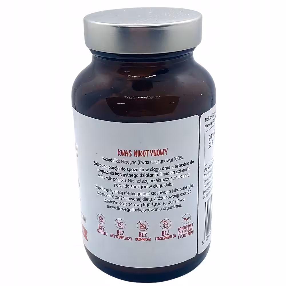 Biowen Kwas nikotynowy Witamina B3 proszek Efekt flush 120g - obrazek 6