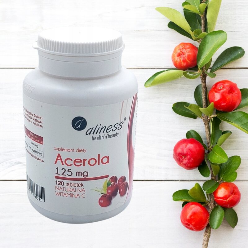 Aliness Acerola tabletki 120 szt. 100% Naturalnej witaminy C - obrazek 2