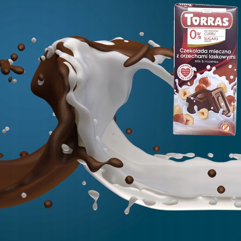 Czekolada mleczna Torras z orzechami laskowymi 75g Bez oleju palmowego - obrazek 3