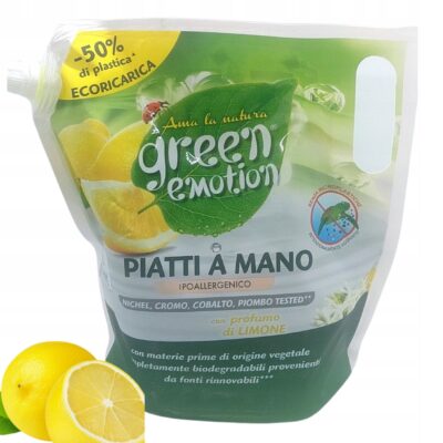 Płyn do mycia naczyń Green Emotion cytrynowy 1L Hipoalergiczny