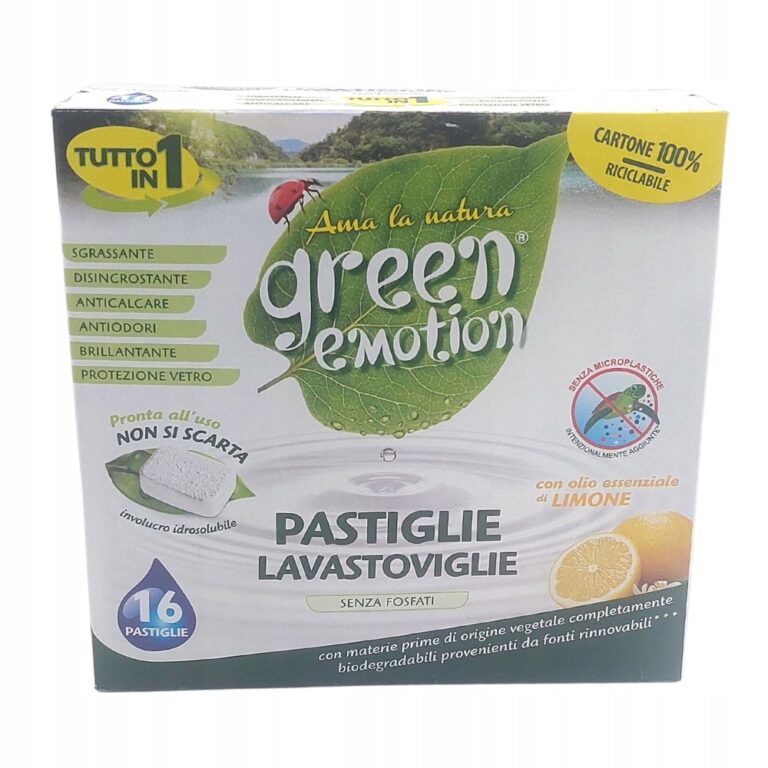 Green Emotion Tabletki do Zmywarki Cytrynowe 16szt Ekologiczne