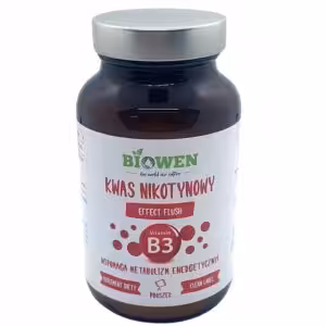 Biowen Kwas nikotynowy Witamina B3 proszek Efekt flush 120g