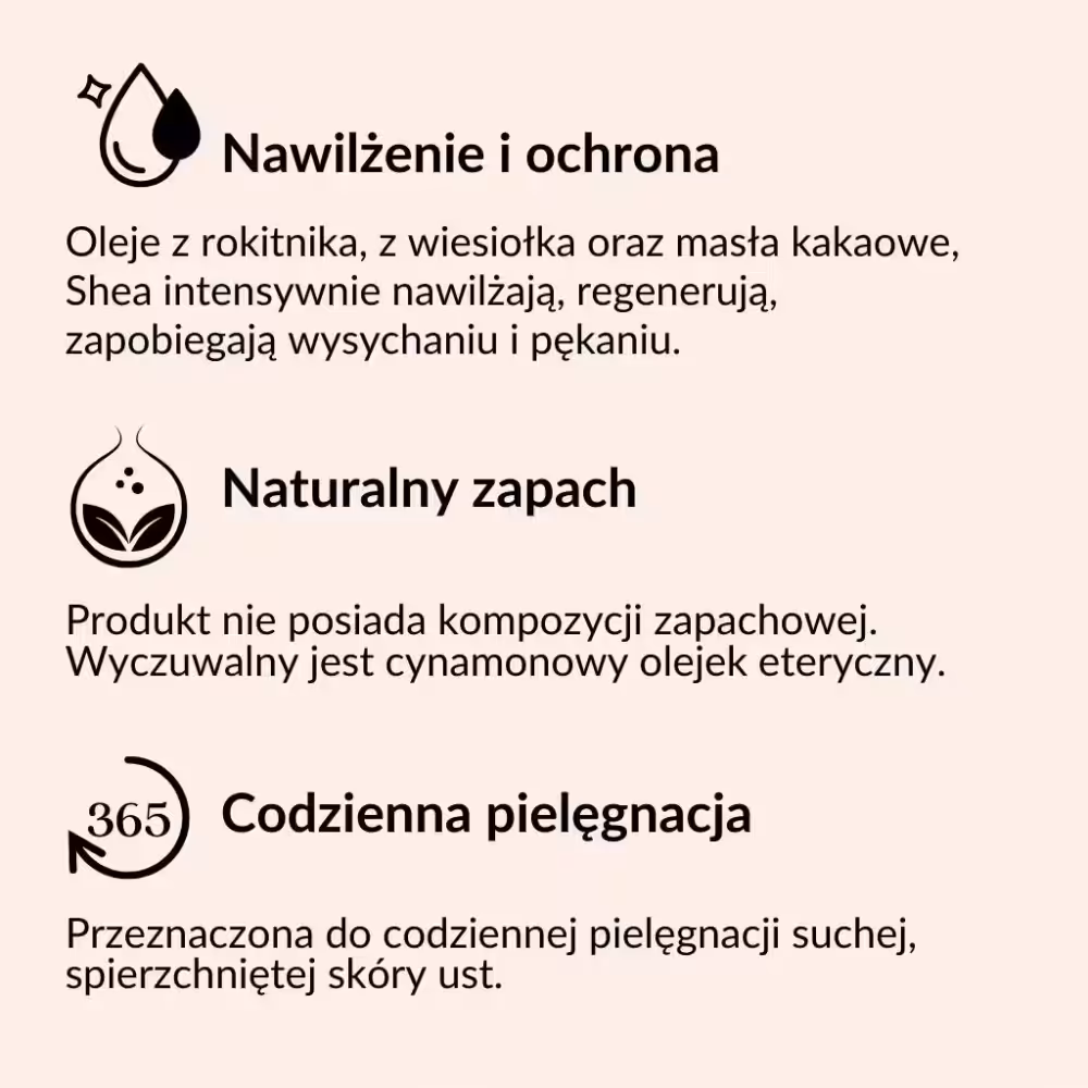 SYLVECO Rokitnikowa pomadka ochronna o zapachu cynamonu Chroni i regeneruje - obrazek 5