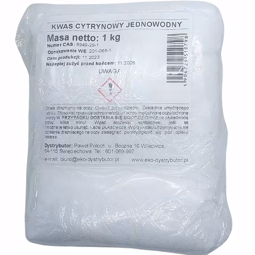 Kwasek Cytrynowy - Odkamieniacz w proszku uniwersalny 1kg