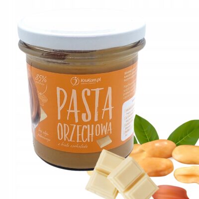 Pasta KruKam z Orzechów i Białej Czekolady 300g masło orzechowe