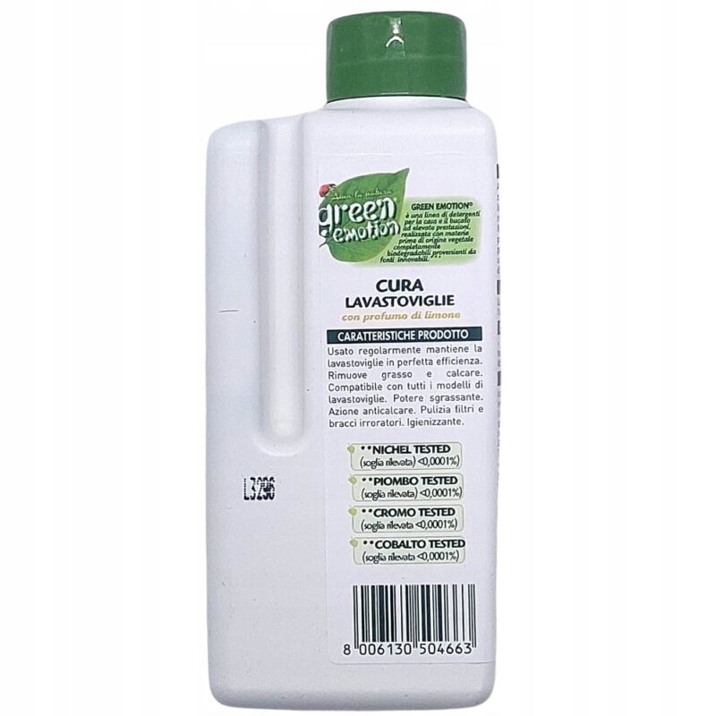 Płyn do czyszczenia zmywarki Green Emotion 250ml Cytrynowy, Wegański - obrazek 4