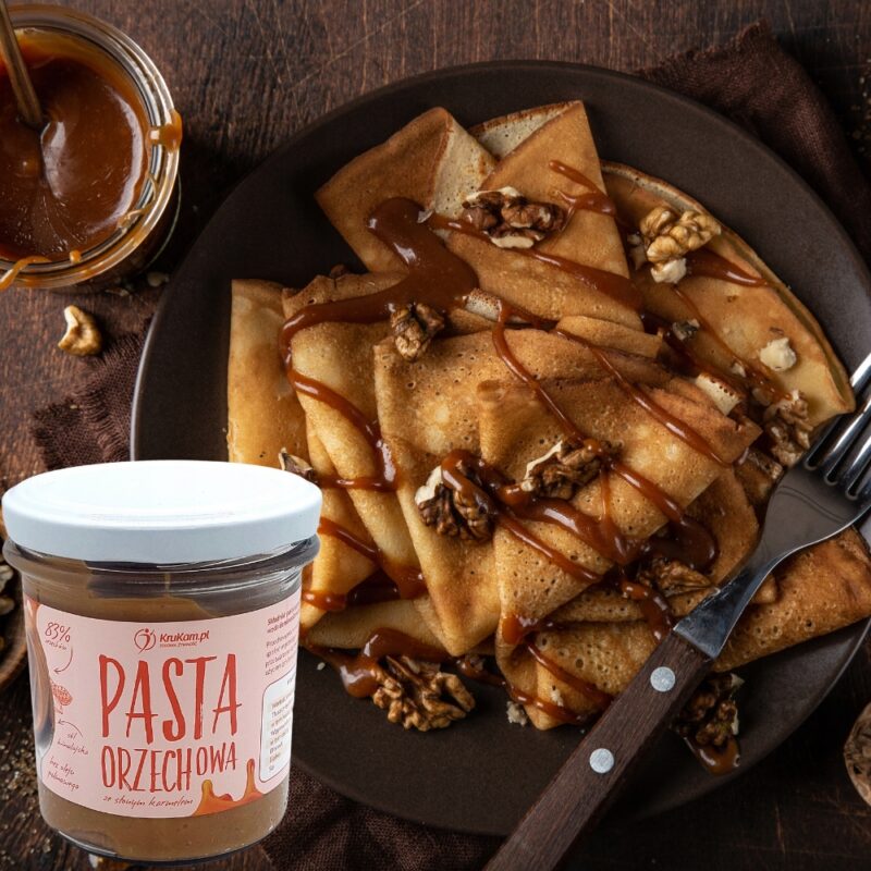 Pasta orzechowa Krukam Słony karmel 300g Połączenie karmelu z solą - obrazek 2