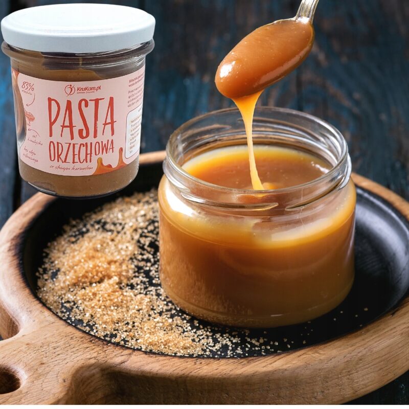 Pasta orzechowa Krukam Słony karmel 300g Połączenie karmelu z solą - obrazek 4