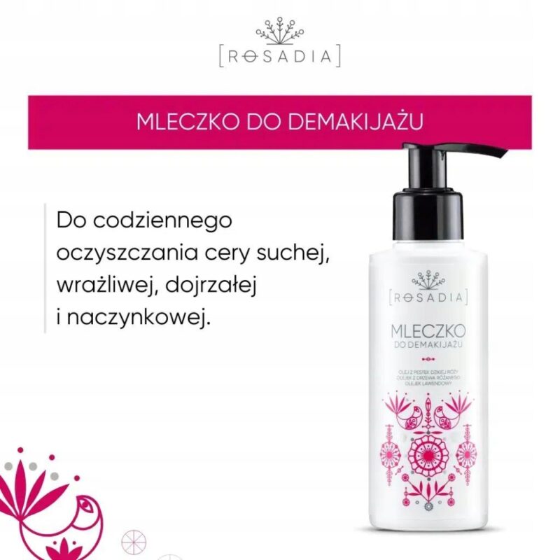 ROSADIA Mleczko do demakijażu 150ml cera wrażliwa Czysta Promienna Skóra - obrazek 2
