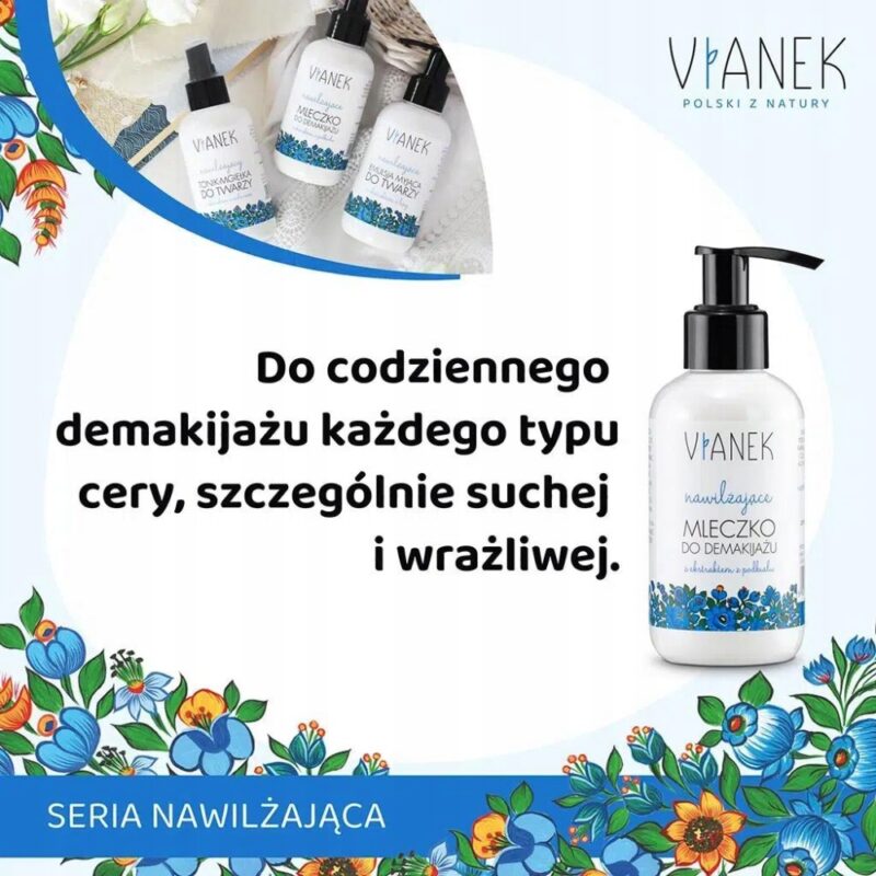 VIANEK Nawilżające mleczko do demakijażu 150ml Cera sucha-atopowa - obrazek 4