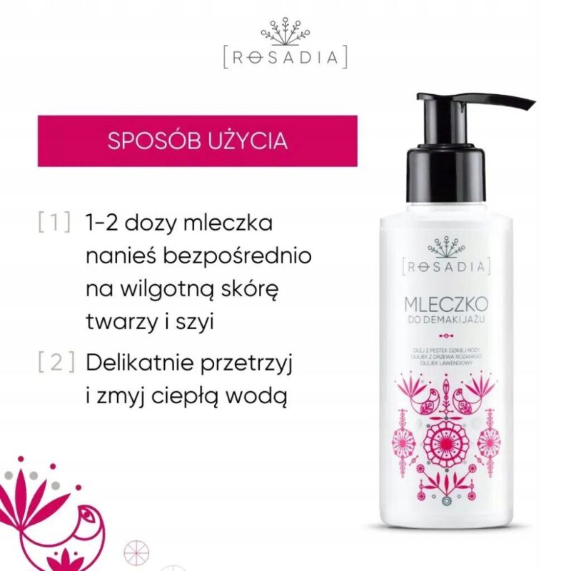 ROSADIA Mleczko do demakijażu 150ml cera wrażliwa Czysta Promienna Skóra - obrazek 5