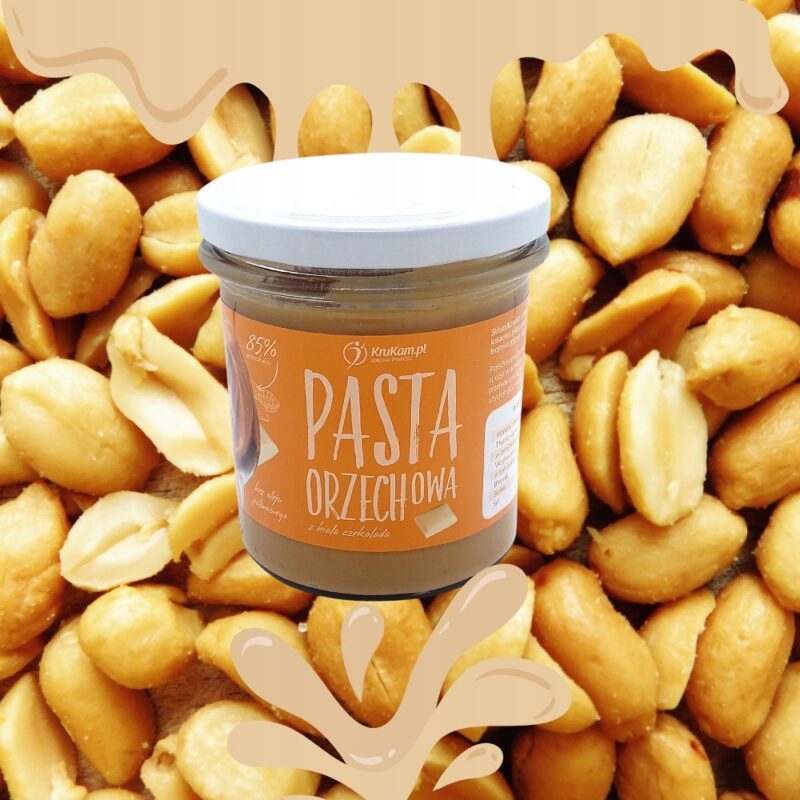 Pasta KruKam z Orzechów i Białej Czekolady 300g masło orzechowe - obrazek 3