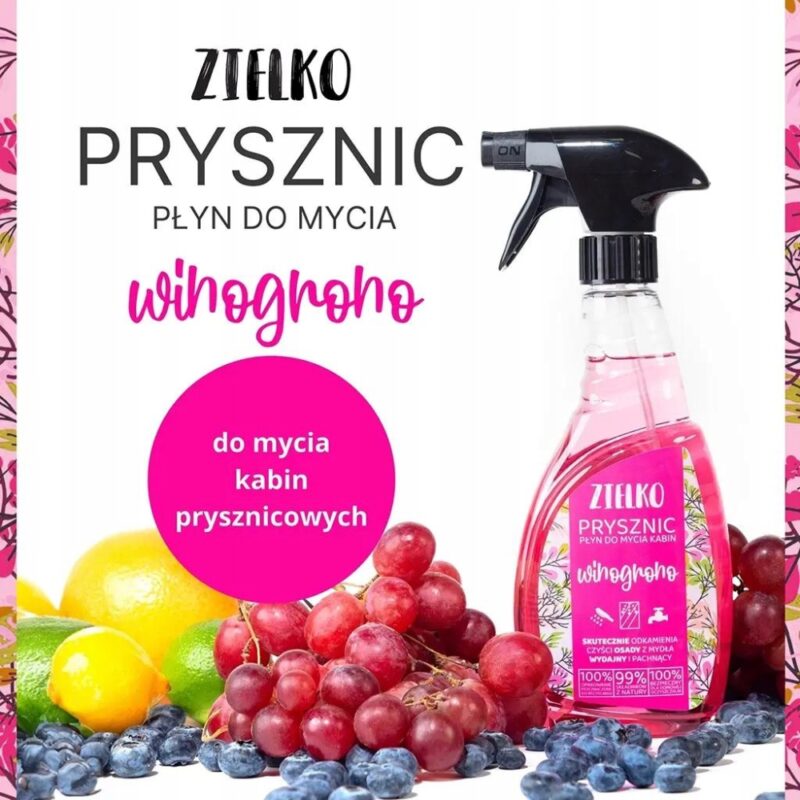 ZIELKO Płyn do czyszczenie kabin prysznicowych 0,5l Bez smug i zacieków - obrazek 3