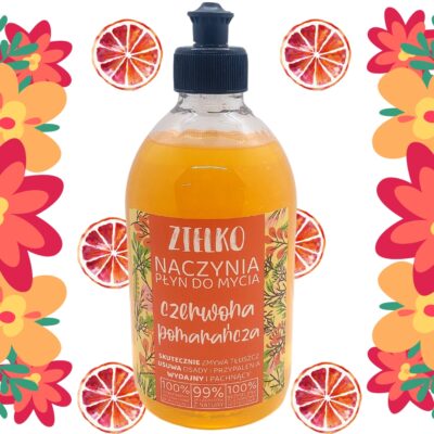 ZIelko Płyn do mycia naczyń Czerwona pomarańcza usuwa tłuszcz, brud