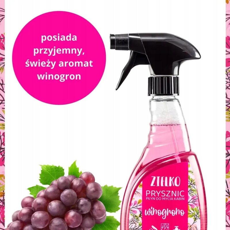 ZIELKO Płyn do czyszczenie kabin prysznicowych 0,5l Bez smug i zacieków - obrazek 8