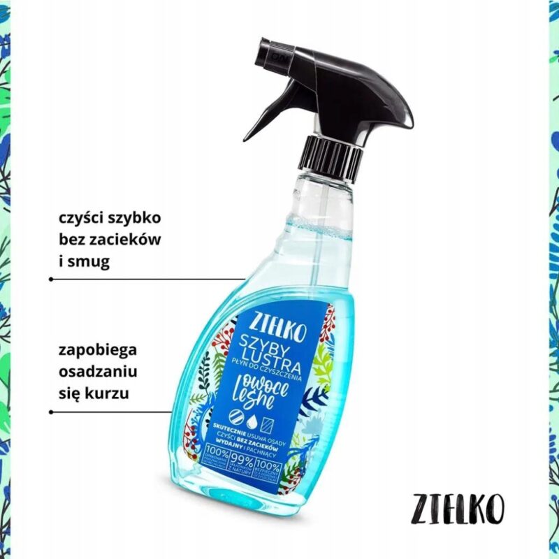 ZIELKO Ekologiczny Płyn do szyb i luster OWOCE LEŚNE 0,5L - obrazek 8