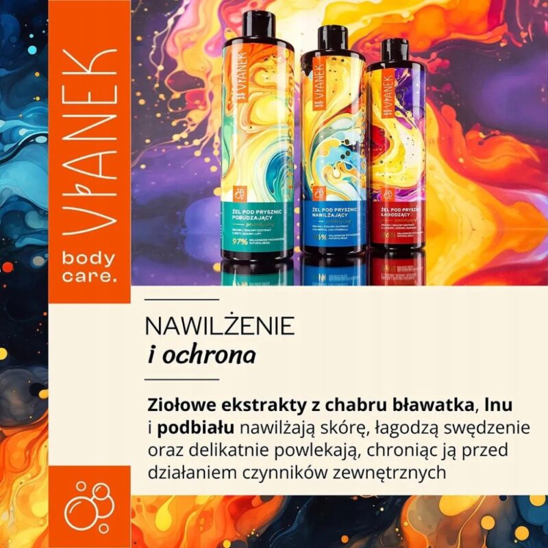 VIANEK Prebiotyczny żel pod prysznic nawilżający Intensywne nawilżenie400ml - obrazek 5