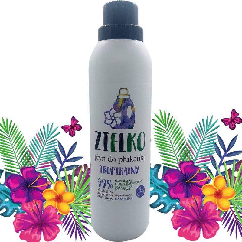 ZIELKO Płyn do płukania Tropikalny z lanoliną 1l Naturalny zmiękcza tkaniny