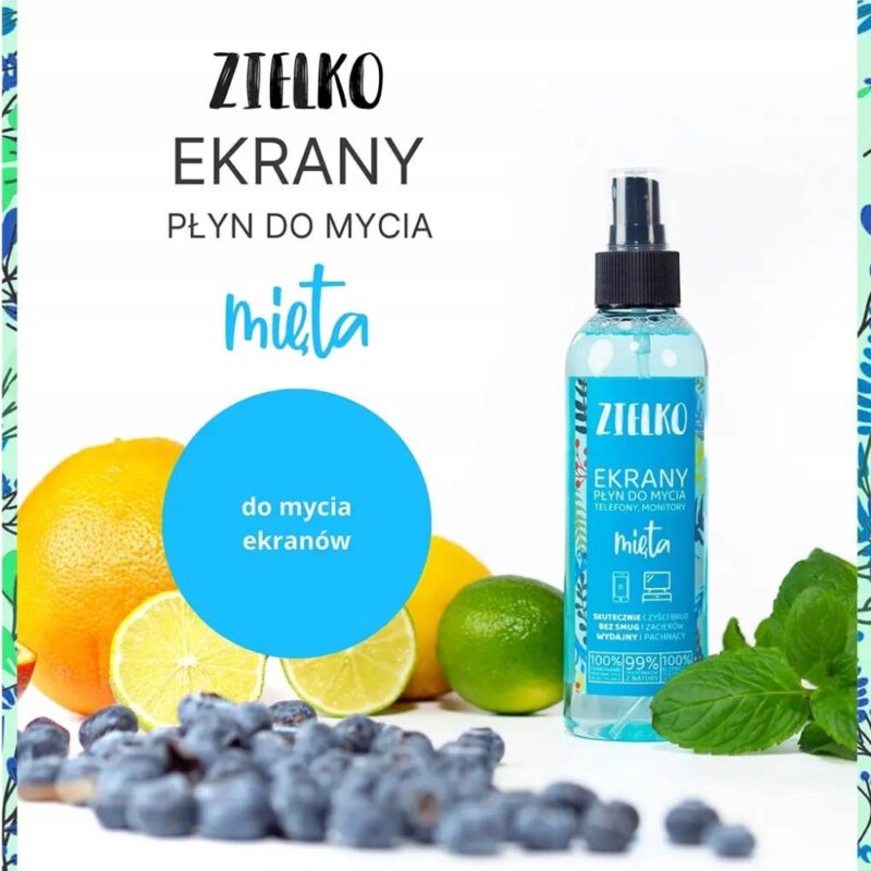 ZIELKO Ekologiczny płyn do mycia ekranów usuwa brud, plamy i odciski palców - obrazek 8