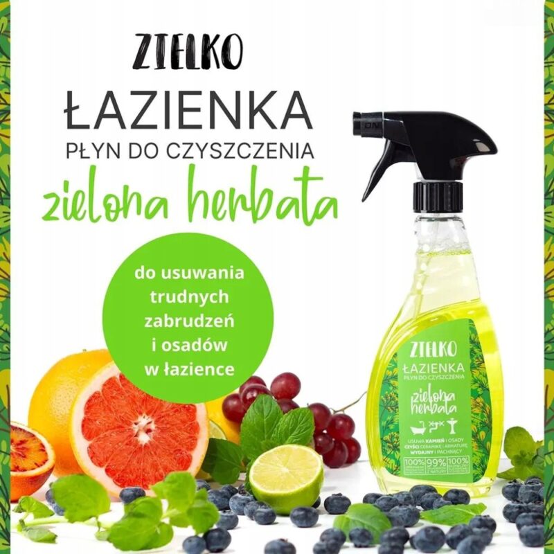 ZIELKO Płyn do łazienki ZIELONA HERBATA 0,5L Do czyszczenia armatury - obrazek 7